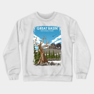 Great Basin National Park Travel Poster Crewneck Sweatshirt